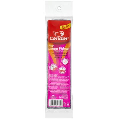 Refil Mop Limpa Vidros Microfibra 22cm para Janelas e Espelhos Condor