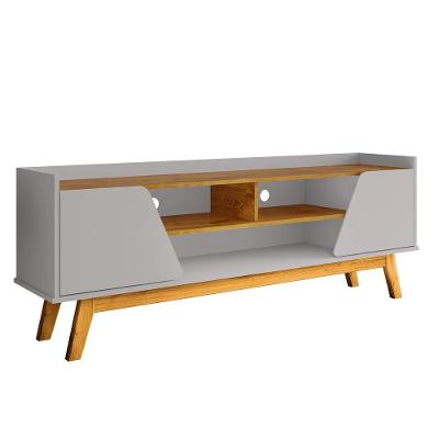 Rack Turim para TV 160CM MDF com Portas Giratórias Off White Bechara