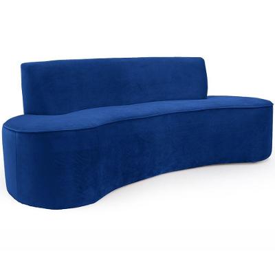 Sofá Mônaco 3 Lugares 180CM Azul Royal Veludo Nexta Casa