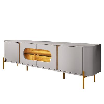 Rack Juquehy 180CM MDF com Nicho Off White e Cinamomo Bechara Móveis