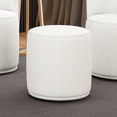Puff Redondo Orgânico Malu Assento Espuma Suede Off White M11 D'Rossi