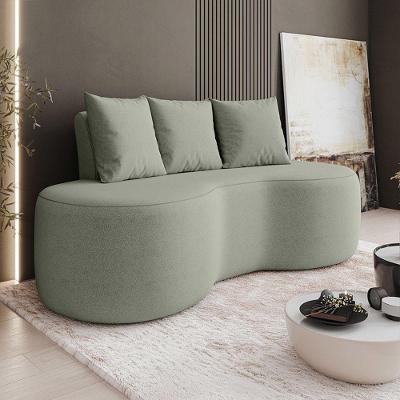 Sofá Benin 2 Lugares 160CM Verde Menta Bouclê Orgânico D'Rossi