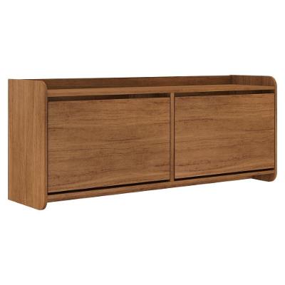 Sapateira Dália 2 Portas 130CM MDF Amadeirado Casa D Móveis