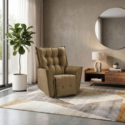 Poltrona Massageadora Reclinável Conforto Choco Estofada Café Mobília Decor