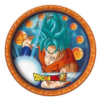 Prato Descartável Dragon Ball Super 18CM 8 Unidades Festcolor