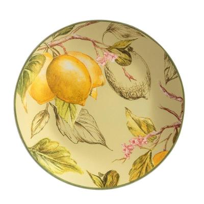 Prato de Sobremesa Toscana Limão Siciliano 20cm Verde Cerâmica Scalla