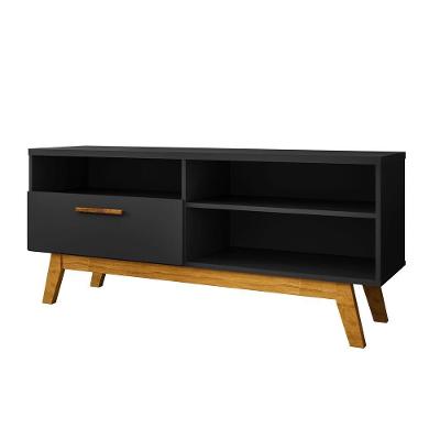Rack Paládio para TV 136CM Portas de Correr Preto Fosco Bechara