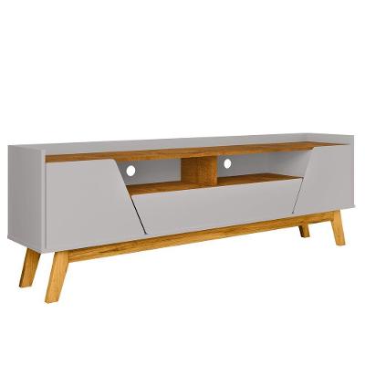 Rack Florença 180CM MDF Nicho Central Off White Naturalle Bechara