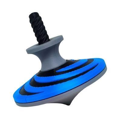 Pião Espiral com Lançador Top Infantil 3D PLA Premium Azul
