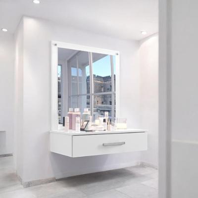 Penteadeira Floratta 1 Gaveta com Espelho MDF Branco Mobiliar Home Shop