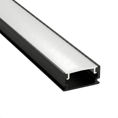 Perfil Sobrepor para Fita LED Axis Iluminacao Linear 2 Metros Preto Taschibra