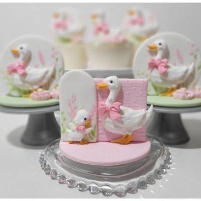 Molde de Silicone Família Patos Realista 3D HB Formas e Cortadores