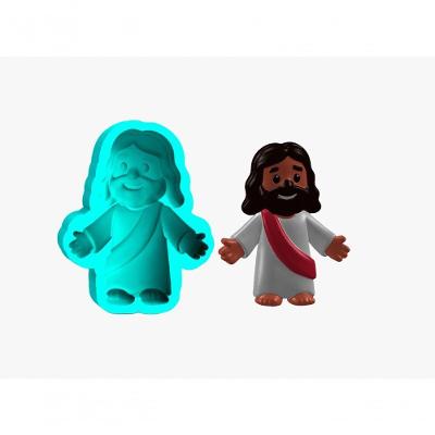 Molde de Silicone Jesus Papai do Céu Batizado Crisma 5cm HB Formas