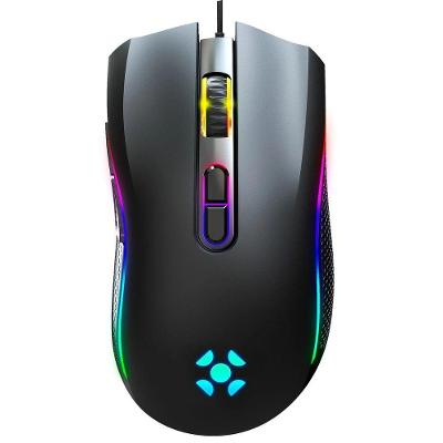 Mouse Gamer Fortrek Black Hawk RGB 7200DPI 6 Botoes USB com Iluminacao LED para PC Preto