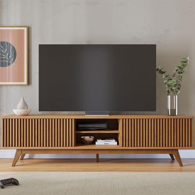 Rack para Sala Pollyana Freijó C04 TV 75" 220CM MDP Amadeirado D'Rossi