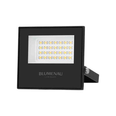 Refletor LED Play 30W Alumínio Bivolt IP66 3.000K Cinza