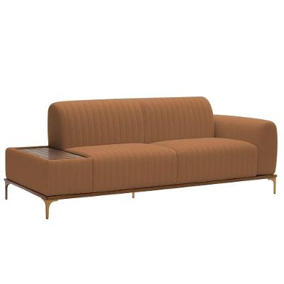 Sofá Molino 3 Lugares 180CM Mesa Auxiliar Terracota Nexta Casa