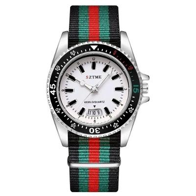 Relogio Unissex de Aco com Pulseira de Nylon Prata Unico Elashopp