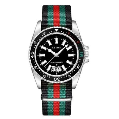 Relogio Unissex de Aco com Pulseira de Nylon Cinza Unico Elegante e Confortavel Elashopp