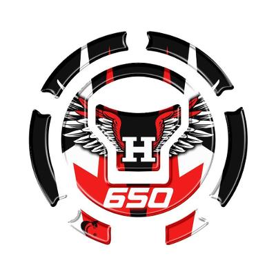 Protetor Resinado Bocal CB 650 Asa Preto 3D em PVC Teu Adesivo