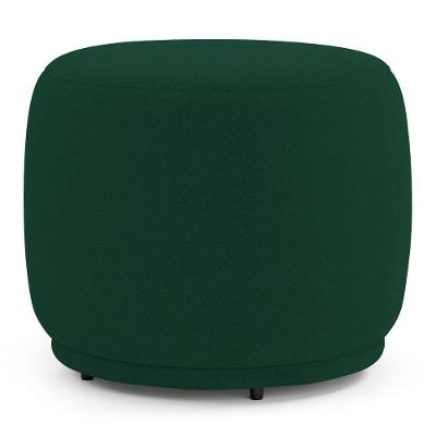Puff Living Molly Redondo Bouclê Poliéster Verde Desk Design