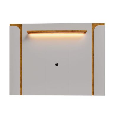 Painel para TV Maresias 180CM MDF Off White e Naturalle Bechara
