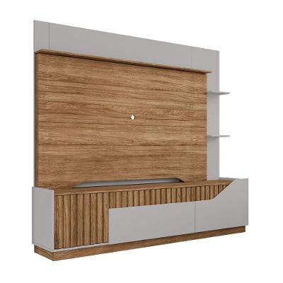 Home Theater Dallas 210CM MDF Cinamomo com Off-white Bechara Móveis