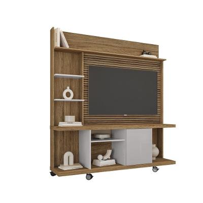 Home Theater Home Taurus para TV 160CM MDF Ripado Off White Bechara