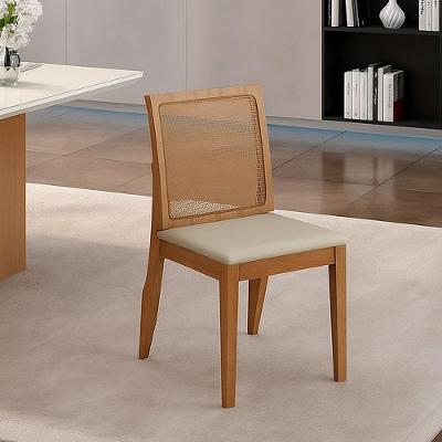 Cadeira Cindy Triumph 1 Lugar Madeira Maciça Eucalipto MDF 50cm Areia D'Rossi