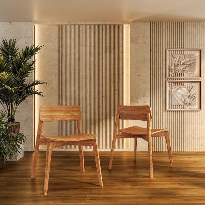 Conjunto de Cadeiras Nature 1557NC Madeira Pinus Rústico Claro Finestra Móveis