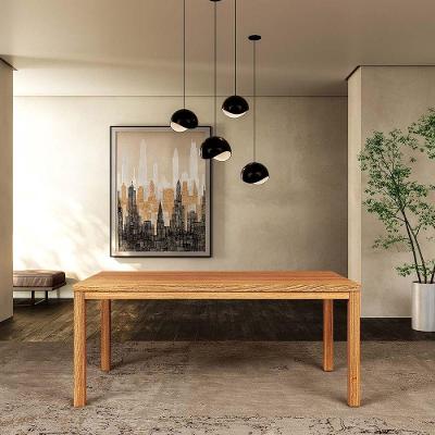 Mesa de Jantar Nature 1555NC Retangular MDF Rústico Claro Finestra Móveis