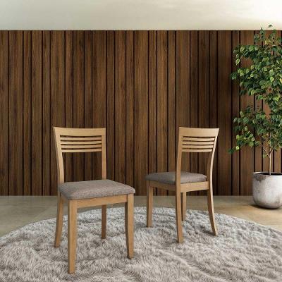 Conjunto de Cadeiras Rubi 8981FN Madeira Pinus Linho Freijó Finestra Móveis