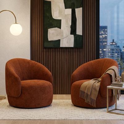 Kit 02 Poltronas Saara Decorativas Orgânicas Bouclê Terracota Desk Design