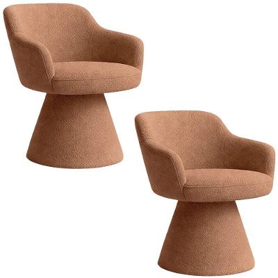 Kit 02 Cadeiras de Jantar Jade Madeira Bouclé Terracota Nexta Casa