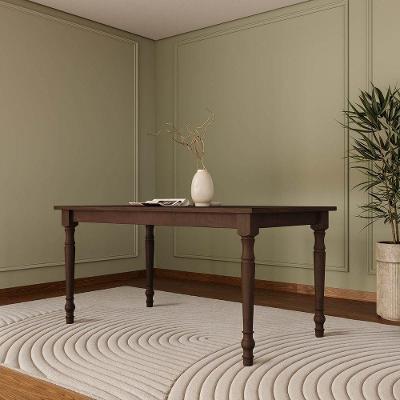 Mesa de Jantar Rubi 1,60 Retangular MDF 160CM Café Finestra