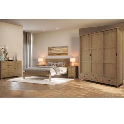 Conjunto de Quarto Topázio 3 Portas de Correr 4 Gavetas Freijó Finestra Móveis