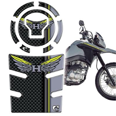 Kit Protetor Tanque e Bocal Resinado Bros 160 NXR 2025-2026 Grafite Carbono