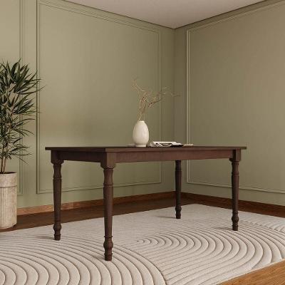 Mesa de Jantar Rubi Retangular MDF 160CM Café Finestra Móveis