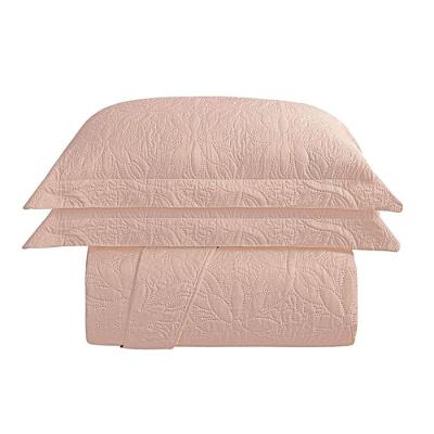 Colcha Domus Queen 3 Peças 100% Poliéster Matelassê Dupla Face Rosê