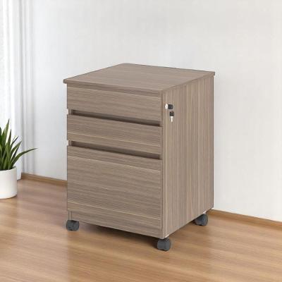 Gaveteiro Arquivo Volunt Moderno com Trava Marrom Mobiliar Home Shop
