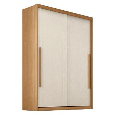 Guarda Roupa Solteiro Splendido 2 Portas de Correr 3 Gavetas MDF Cinamomo Areia Fosco