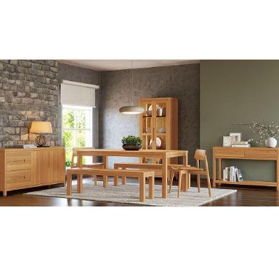 Conjunto Jantar Nature 6 Lugares MDF Rústico Claro 180CM Finestra Móveis