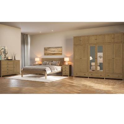 Conjunto de Quarto Topázio 12 Portas de Bater 4 Gavetas Freijó Finestra Móveis