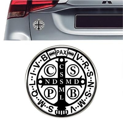 Decorativo São Bento Vinil Resinado 9x9cm Preto e Branco Teu Adesivo
