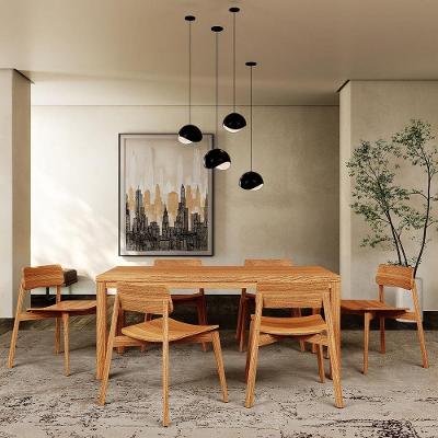 Conjunto Jantar Nature 6 Lugares MDF Rústico Claro 180CM Finestra Móveis