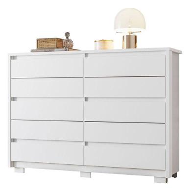 Cômoda Duetto 10 Gavetas MDP Corrediças Telescópicas Branco