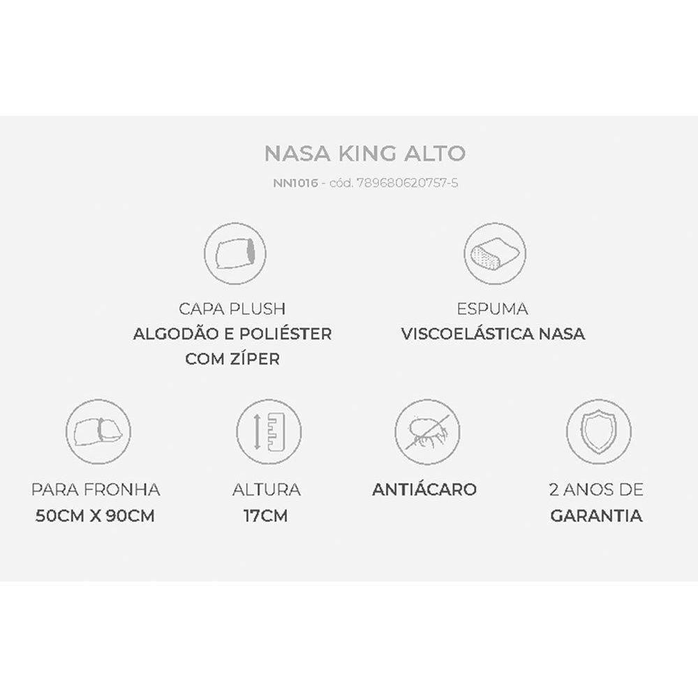 Travesseiro Viscoelástico Nasa Luxo King NN1016 (90x50) - Duoflex - 5