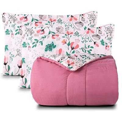 Edredom Coberdrom Michigam Super King Dupla Face Floral Poliéster