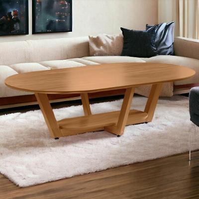 Mesa de Centro Elegance Redonda MDF Madeira 120CM Amadeirado