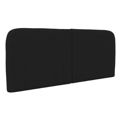 Cabeceira Painel Orgânico Aira Queen Fixação na Parede Bouclé Preto Abmaza